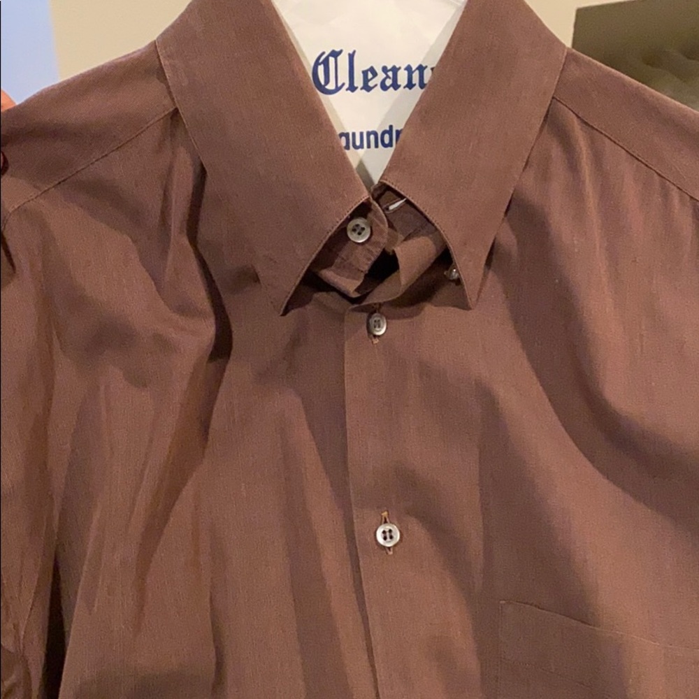 Vintage brown Lazo button-down shirt ( L)